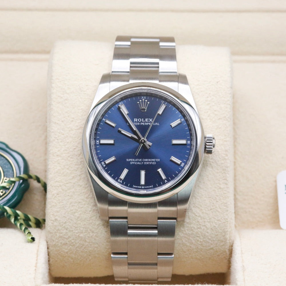 Rolex Oyster Perpetual 34 Blue Dial 124200