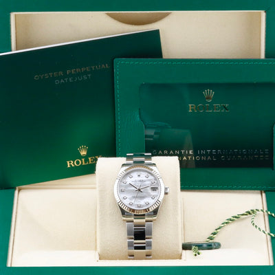 Rolex Datejust 31 White Mother of Pearl Diamond Dial 278274 Year: 2024