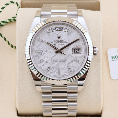 Rolex Day-Date 40 Platinum Meteorite Dial 228236 Year: 2025