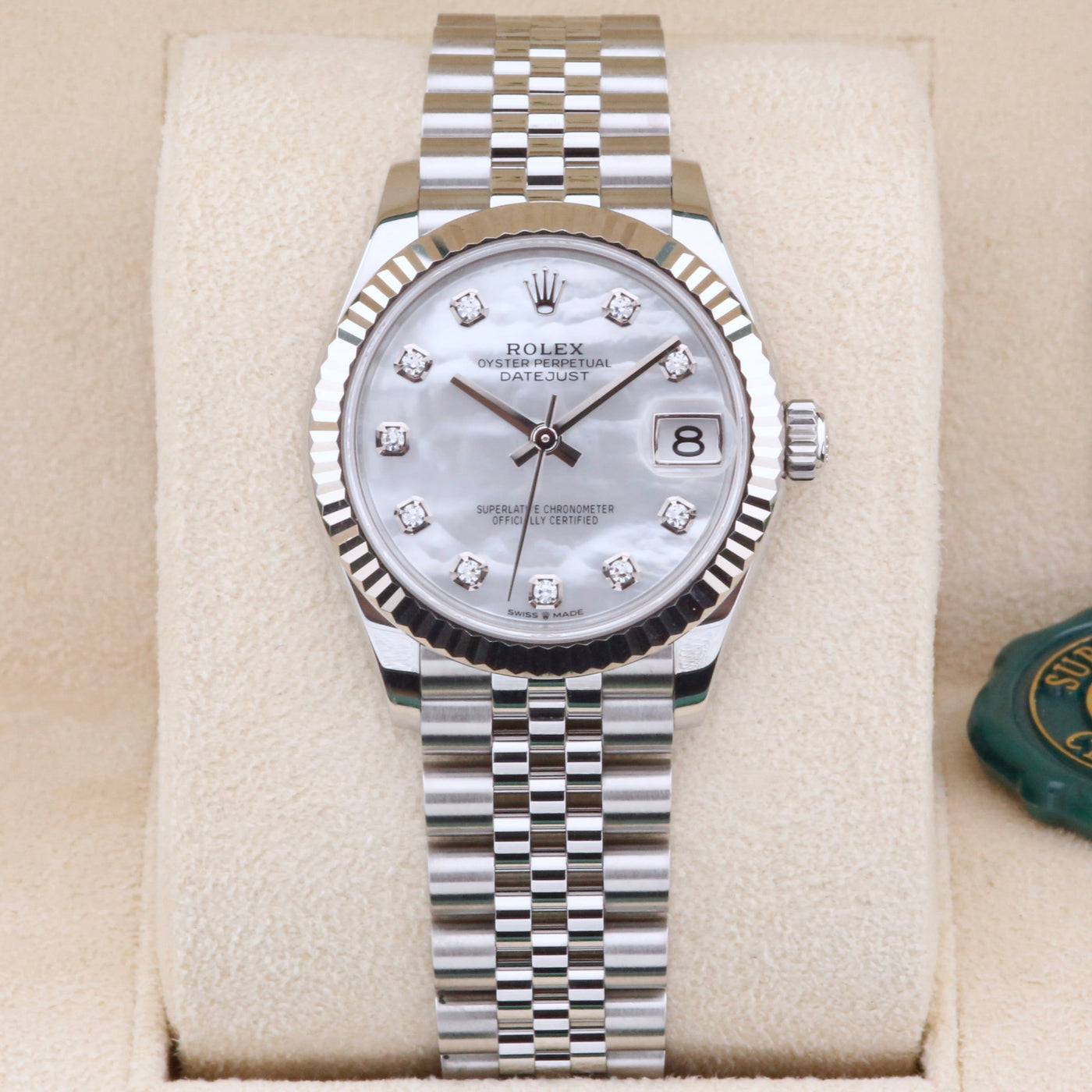 Rolex Datejust 31 White Mother of Pearl Diamond Dial 278274 Year: 2024