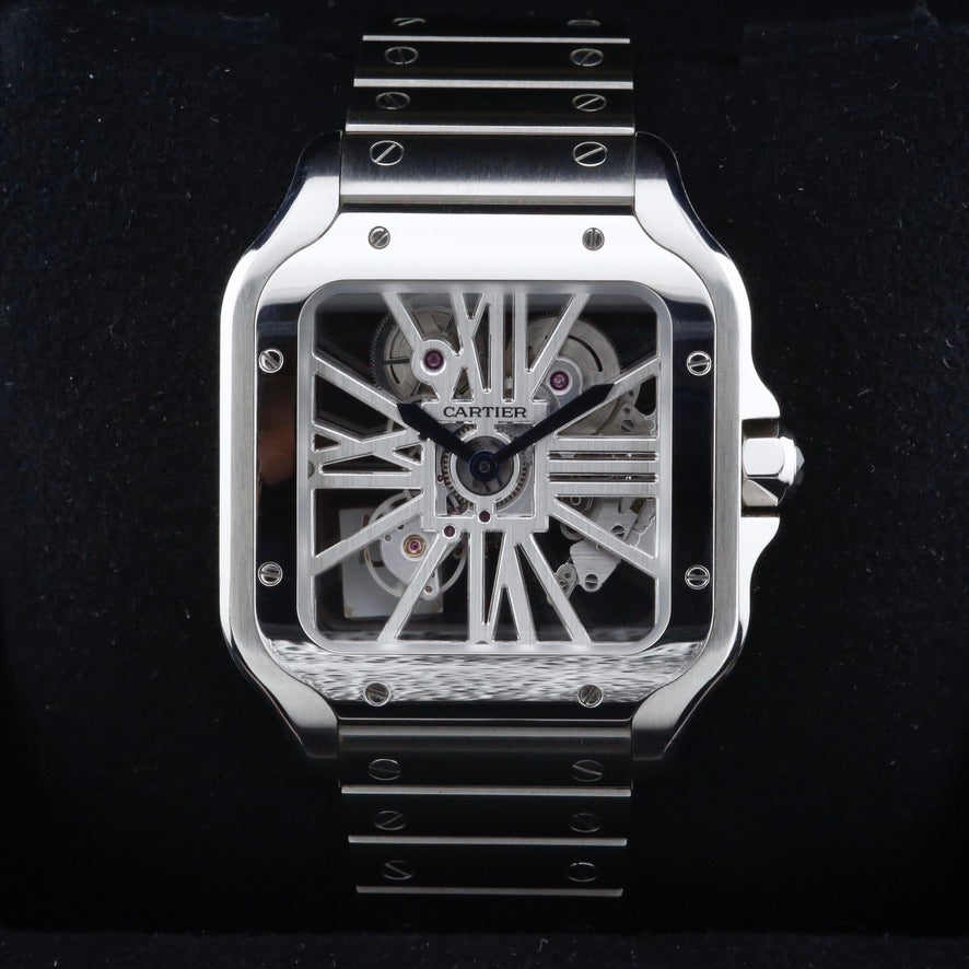 Cartier De Santos Steel Skeleton Openwork Dial WHSA0015 Year: 2022