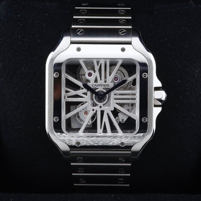 Cartier De Santos Steel Skeleton Openwork Dial WHSA0015 Year: 2022