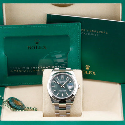 Rolex Datejust 41 Green Motif Dial 126300 Year: 2023