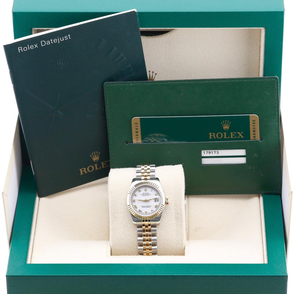 Rolex Datejust 26 White Roman Dial Ref 179173 Year: 2008