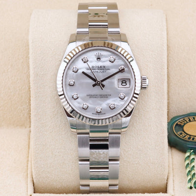 Rolex Datejust 31 White Mother of Pearl Diamond Dial 278274 Year: 2024