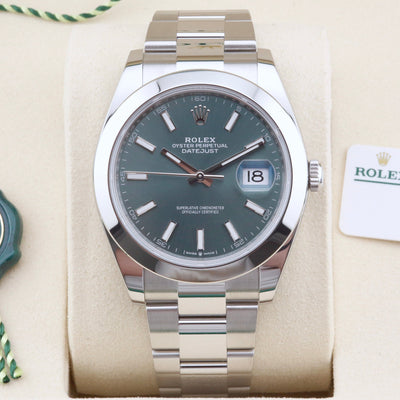 Rolex Datejust 41 Mint Green Dial 126300 Year: 2025