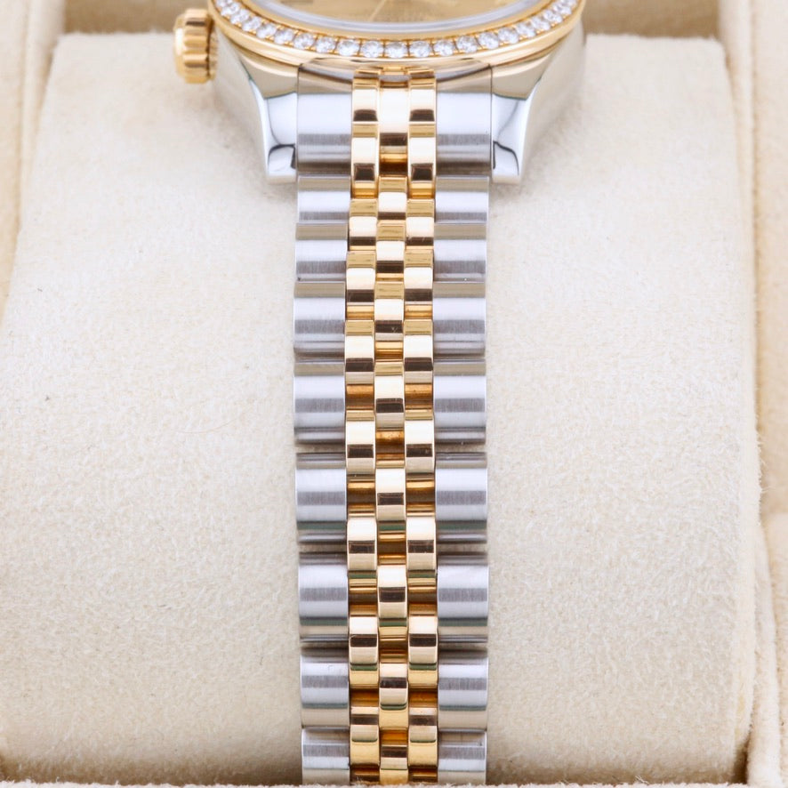 lex Datejust 26 Champagne Diamond Dial And Bezel 179383RBR Year: 2013