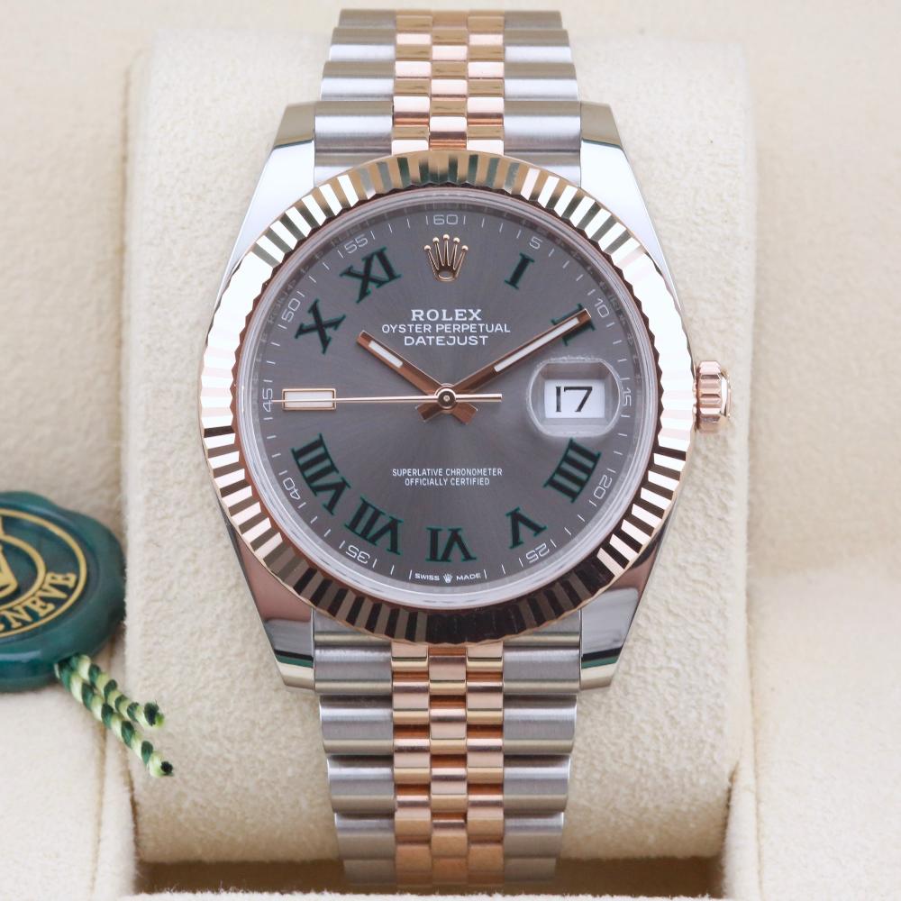 Rolex Datejust 41 Steel & Rose Gold Wimbledon Dial 126331 Year: 2024