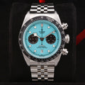 Tudor Black Bay Chronograph  M79360N Flamingo Blue 41mm Unworn + stickers 2026 Box and Papers (with Tags)