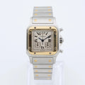 Cartier Santos Galbée  2425 White 29mm Very good  2001 Complete Set