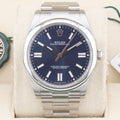 Rolex Oyster Perpetual 41  124300 Blue Sunburst 41mm Unworn 2025 Box and Papers (with Tags)